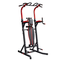 Estación de Ejercicio Multifuncional Plegable para el Hogar con Banco, Tabla para Flexiones, Abdominales y Barra de Dominadas