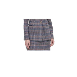 Blazer da Donna Calvin Klein in Tweed a Quadri Marrone, Taglia 14, con Bottoni e Decorazioni Ricamate, Motivo Intrecciato - Product Image 3