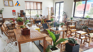 Plateau à thé en bois d'acacia de luxe moderne de haute qualité, plateau latéral amovible pour meubles de salon, respectueux de l'environnement - Product Image 6