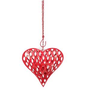 Elegante colgante de Metal decorativo corazón adornos navideños árbol de vacaciones colgante festivo decoración del hogar accesorio - Product Image 6