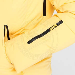 Unisex Custom Winter Puffer <b>Jacket</b> Canvas Outerwear with Warm Hoods Zipper Closure Bubble Bomber Style Reversible Cotton Filled - Product Image 5