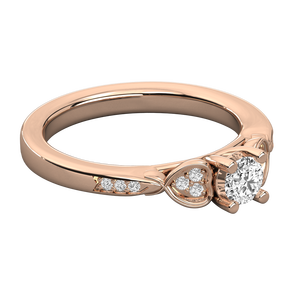 Bague solitaire en or 14 carats pour femmes avec diamant de laboratoire - Product Image 3