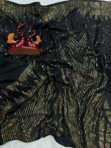 บอลลีวูดฮิตานะส่าหรีบล็อกบัสเตอร์สีดำเสื้อผ้าอินเดียและปากีสถาน - Product Image 4