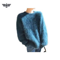 Suéter de Punto para Mujer, Acrílico/Poliéster, Cuello Redondo, Manga Larga, Estándar, Cálido, Informal, Otoñal, Color Sólido, Suave al Tacto