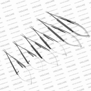 ที่จับเข็มคาสโตรวิเยโฮ สแตนเลส แบบล็อคด้วยมือ ได้รับการรับรองมาตรฐาน CE แบบตรง/โค้ง ใช้ซ้ำได้ สำหรับการผ่าตัดจักษุ - Product Image 1