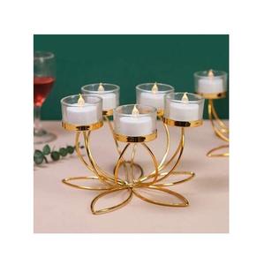 Candelabros metálicos geométricos contemporáneos, perfectos para la decoración moderna del hogar, iluminación ambiental de mesa y exhibición. - Product Image 4