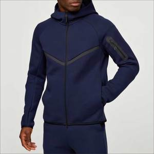 Ensemble de survêtement à capuche en molleton technique respirant coupe classique, coupe-vent, séchage rapide, écoresponsable, avec bande latérale, pour le sport d'hiver - Product Image 5