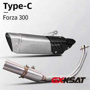 ท่อหน้าสแตนเลส GXKSAT และท่อไอเสีย<span class=keywords><strong>แบ</strong></span>บสวม M12 สำหรับ <span class=keywords><strong>Forza300</strong></span> 350 ระบบอัพเกรดสมรรถนะ - Product Image 3