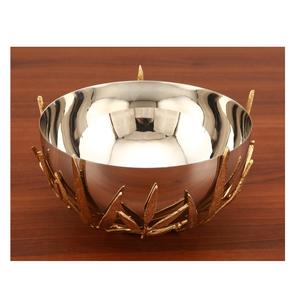 Top tendance facile à nettoyer bol à écrous en métal de qualité alimentaire plat de fruits en laiton en acier inoxydable pour manger servant pour les fêtes d'hôtel à domicile - Product Image 4