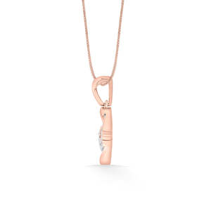 สร้อยคอจี้เพชรทรงสี่เหลี่ยมเอียง เครื่องประดับลำลอง - Product Image 5