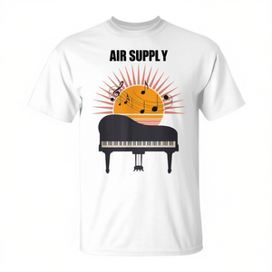 T-shirt promotionnel sur le thème du piano Air Supply - Product Image 2