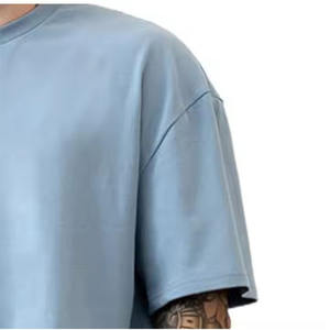 T-shirts décontractés à manches courtes pour hommes de haute qualité conçus sur mesure solide blanc tricoté 100% coton tissu en gros lavage à l'acide - Product Image 3