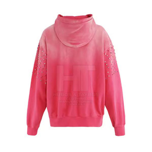 Sudaderas con capucha de diamantes de imitación de invierno con logotipo personalizado de bajo precio más vendido suave al tacto 100% algodón Ajuste de gran tamaño de alta calidad al por mayor - Product Image 2