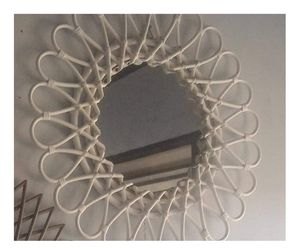 Miroir en rotin tissé à la main du Vietnam-Miroir en rotin personnalisé avec une touche côtière, couleurs naturelles pour Boho, décoration murale personnalisée - Product Image 3