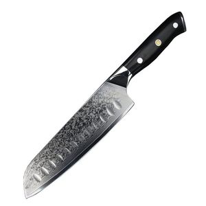 Vente en gros de commandes en gros personnalisées, service OEM ODM, couteau de chef de cuisine professionnel en acier damas japonais, lame tranchante fixe - Product Image 6