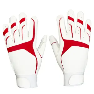 Gant de frappeur de baseball personnalisé de haute qualité à manchettes longues pour adultes vente en gros de gants de frappeur en cuir synthétique de qualité supérieure - Product Image 6