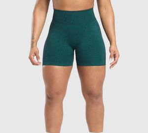 High Waist Seamless Yoga <b>Shorts</b> for Women <b>Green</b> Compression Biker <b>Shorts</b> Gym Workout Fitness Activewear - Product Image 1