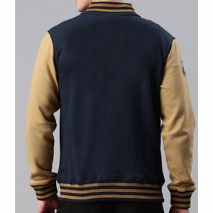 แจ็กเก็ตเบสบอลวิทยาลัยสำหรับผู้ชายแจ็คเก็ตตัวแทนทีมโรงเรียนแจ็กเก็ตแบบกำหนดเองว่างเปล่าแผ่นติดด้วยกำมะหยี่ - Product Image 3