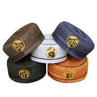 Gorros Kufi al por Mayor de Poliéster para Adultos, Bordados, Diseño Tradicional Islámico, Ropa de Oración Musulmana, Accesorios de Primera Calidad