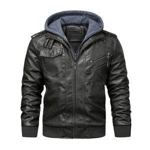 Chaqueta de cuero para hombre, precio superventas, nueva llegada, chaquetas de motorista holgadas y ajustadas hechas en fábrica de alta calidad para hombre - Product Image 1