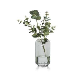 Vase en verre anneau en métal cuivre anneau en acier de luxe articles floraux transparents décoration nordique créative pour la maison - Product Image 5