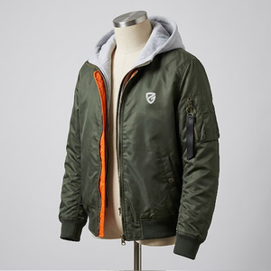 Custom logo Men's <b>Bomber</b> <b>Jacket</b> Winter 100% Cotton Thickened <b>Baseball</b> <b>Bomber</b> <b>Jacket</b> for Men Manufacturers Wholesale - Product Image 2