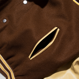 แจ็คเก็ตวาร์ซิตี้ผู้ชายยอดนิยม แบบ OEM สำหรับฤดูหนาว ปักโลโก้ตามสั่ง คอตั้ง กันลม ผ้าโพลีเอสเตอร์/คอตตอนแบบกลับด้านได้ - Product Image 3