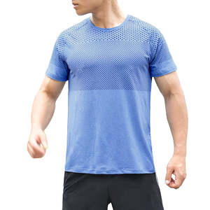 Camiseta 100% Algodón para Hombre, Tops Deportivos Casuales, Camiseta Deportiva de Poliéster para Fitness, Secado Rápido, Transpirable, Ajuste Holgado, Protección Solar - Product Image 2