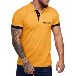 El último diseño de camisetas polo Causal Wear Camisetas Polo de color personalizado con logotipo personalizado - Product Image 2