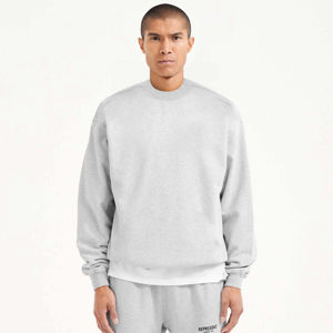 Sweat-shirt à col rond pour homme personnalisé, poids lourd, 100% coton, uni - Tissu écologique, anti-rétrécissement et respirant - Product Image 1