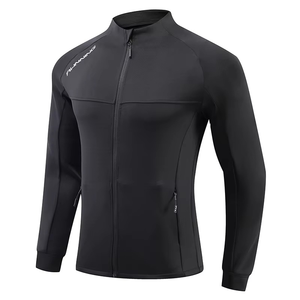 Veste de course sportive pour hommes-Manteau de gymnastique à fermeture éclair complète avec séchage rapide et veste en tissu Tech Fitness respirante pour le printemps - Product Image 6
