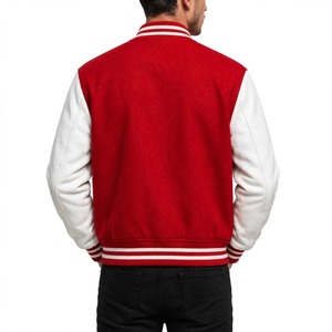 Chaqueta Varsity Ligera Personalizada de Invierno con Cuello Alto, Resistente al Viento, con Logotipo Bordado, para Equipos Escolares - Product Image 2