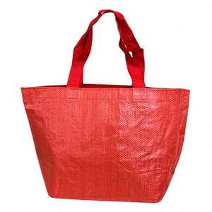 Bolsa reutilizable de protección del medio ambiente delicada personalizada al por mayor bolsa de compras tejida laminada PP - Product Image 4