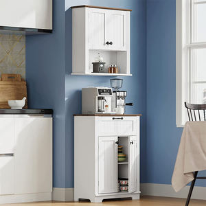 Botiquín de madera maciza moderno montado en la pared puertas multifuncionales de madera contrachapada resistentes al agua ecológicas para baño cocina - Product Image 6