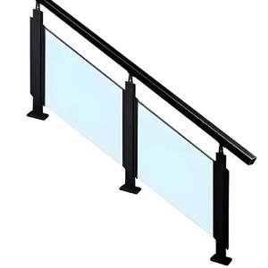 Barandilla Moderna de Vidrio Esmerilado para Balcón Exterior, Escalera, Cocina, Canal de Aluminio Cepillado, Sellador de Silicona, Vidrio Oculto - Product Image 5