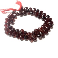 Perles de grenat rouge naturel, pierres précieuses en vrac pour la fabrication de bijoux, qualité AAA, certifiées IGI, gouttes facettées, tailles variées, Rida Creations