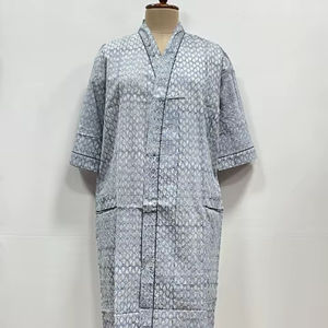 Vestidos Largos de Algodón con Estampado Floral para Mujer, Cuello en V, Cierre con Cordón, Cintura Alta, Sin Mangas, Silueta de Vestido de Gala, Casual - Product Image 1