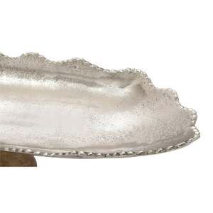 Plateau de noël grande feuille en forme de nickel poli biscuits bonbons plateau de service plateau d'arbre de noël pour des collations pour la décoration de la maison - Product Image 6