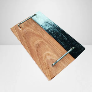 ถาดเสิร์ฟไม้และเรซินอีพ็อกซี่เรซินธรรมชาติ - Product Image 2