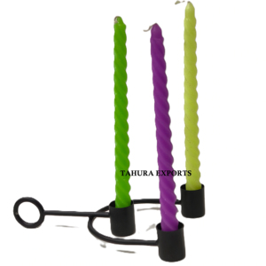 Para decoración navideña, soporte de vela de Metal, candelabro, decoración del hogar, soporte de vela de Metal de lujo de calidad Premium, negro - Product Image 1