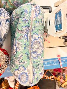 Juego de bolsas con cremallera de 3 piezas cosidas kantha acolchadas con estampado de algodón hecho a medida ideal para tiendas textiles para el hogar para reventa - Product Image 2