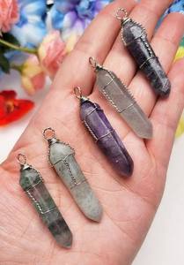 สร้อยคอทองเหลืองหุ้มด้วยหินอะความารีนธรรมชาติ พร้อมจี้หินบำบัด ป้องกันภัย สำหรับผู้หญิง - Product Image 2