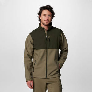 High Quality Men's Winter Coated Softshell <b>Jacket</b> Custom Logo Breathable <b>Waterproof</b> Windproof Hooded Stand Collar <b>Light</b> - Product Image 1