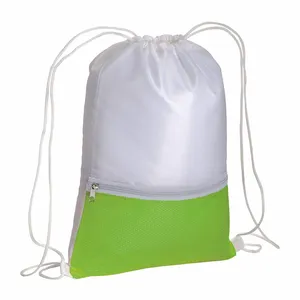 Zaino Personalizzabile 210T Colorato con Cerniera, Sacche Sportive Promozionali con Cordoncino e Gadget - Product Image 1