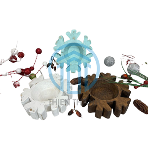 Proveedor de fábrica, fiesta de Navidad de madera, escritorio, Decoración de mesa, adorno, vela de Navidad, vertido hecho a mano en Vietnam - Product Image 1