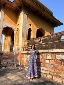 Robe maxi en coton écologique pour femmes, imprimée à la main, pour les mariages indiens, décontractée, été, plage, longue et naturelle - Product Image 5