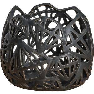 Recién llegado, florero de aluminio y Metal de diseño de forma ovalada, Color negro, elegante boda, lugar clásico, decorativo, hogar de Navidad - Product Image 6