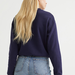 Jersey de manga larga de poliéster 100% para mujer, sudadera informal ajustada, vestido liso, sudadera para mujer - Product Image 5