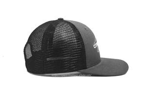 Sombreros deportivos de alta calidad informales unisex, sombreros de camionero bordados con logotipo personalizado, malla gris/negra transpirable - Product Image 5