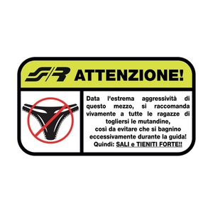 Adhesivo de advertencia de 90x50mm - Product Image 1